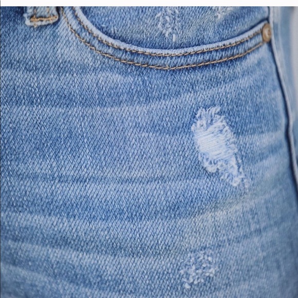 NWT Kan Can Distressed Button Fly Flare Bellbottom - Picture 10 of 14